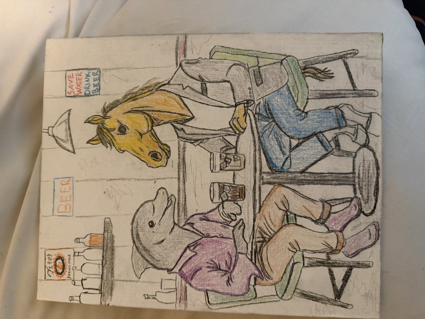 Last Call — original drawing by Brandon Tito Bonds